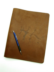 LEATHER NOTEBOOK sketch one of a kind BRANDED