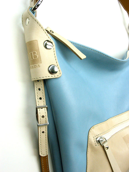 Villa Sak purse backpack pastel blue and bone LTD edition